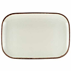 Terra Stoneware Sereno Brown Rectangular Plate 34.5 x 23.5cm