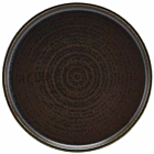 Terra Porcelain Black Low Presentation Plate 21cm