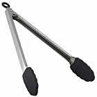 St/St Locking Tongs with Silicone Tip 30cm/12"