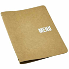 Washable Paper A5 Menu Holder Brown