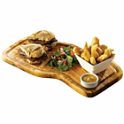 Olive Wood Serving Board W/ Groove 40 x 21cm+/-