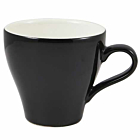 Genware Porcelain Black Tulip Cup 28cl/10oz