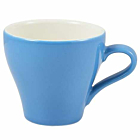 Genware Porcelain Blue Tulip Cup 18cl/6.25oz