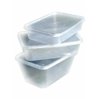 Weller Clear Microwavable Plastic Containers with Lids 750cc