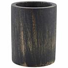 GenWare Black Wash Acacia Wood Cutlery Cylinder