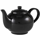 Genware Porcelain Black Teapot 45cl/15.75oz