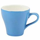 Genware Porcelain Blue Tulip Cup 9cl/3oz