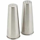 Genware Stainless Steel Conical Salt & Pepper Set