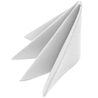 Zeus Packaging 1 Ply White Napkins 4-Fold 40cm