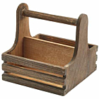 Small Rustic Wooden Table Caddy