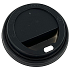 Zeus Packaging Black Hot Cup Lids 12/16oz