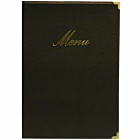 Classic A5 Menu Holder Black 4 Pages