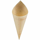 GenWare Disposable Wooden Serving Cones 18cm (100pcs)