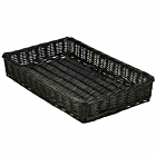 Wicker Display Basket Black 46X30X8cm