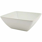 White Melamine Curved Square Bowl 26.2cm