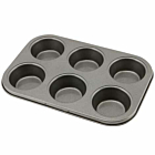 Carbon Steel Non-Stick 6 Cup Muffin Tray