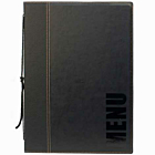 Contemporary A4 Menu Holder Black 4 Pages