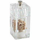 Genware Square Salt/Pepper Grinder Acrylic 10cm