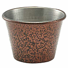 2.5oz Stainless Steel Ramekin Hammered Copper