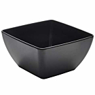 Black Melamine Curved Square Bowl 19cm