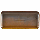 Terra Porcelain Rustic Copper Narrow Rectangular Platter 27