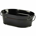 Galvanised Steel Serving Bucket Black 23 x 15 x 7cm