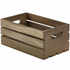 Wooden Crate Dark Rustic Finish 27 x 16 x 12cm