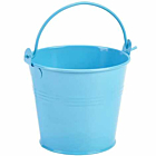 Galvanised Steel Serving Bucket 10cm Dia Blue