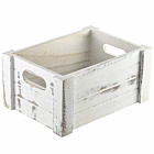 Wooden Crate White Wash Finish 22.8x16.5x11cm