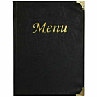 A5 Menu Holder Black 8 Pages