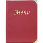 A4 Menu Holder Wine Red 8 Pages