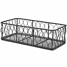 GenWare Rectangular Black Wire Basket 25 x 12 x 7.5cm