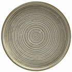 Terra Porcelain Matt Grey Low Presentation Plate 25cm