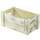 Wooden Crate White Wash Finish 27 x 16 x 12cm