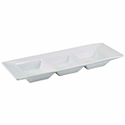 GenWare Porcelain Triple Dish 25.4 x 9cm/10 x 3.5"