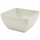 White Melamine Curved Square Bowl 12.5cm