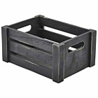 Wooden Crate Black Finish 22.8 x 16.5 x 11cm