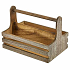 Rustic Wooden Table Caddy