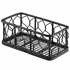 Genware Rectangular Black Wire Basket 14 x 7 x 5.5cm