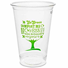 Vegware 9oz PLA Cold Cup Green Tree