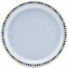 Genware Melamine 9" Plate - Coloured Circles