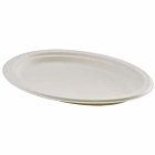 GenWare Compostable Bagasse Oval Plate 20 x 26cm (50pcs)