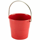 Stainless Steel Miniature Bucket 4.5cm Dia Red