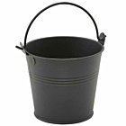 Galvanised Steel Serving Bucket 10cm Dia Matt Black