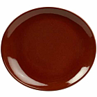 Terra Stoneware Rustic Red Oval Plate 25x22cm