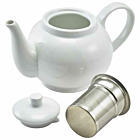 Genware Porcelain Teapot with Infuser 45cl/15.75oz