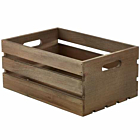 Wooden Crate Dark Rustic Finish 34 x 23 x 15cm