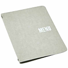 Washable Paper A5 Menu Holder Grey