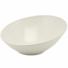 White Melamine Slanted Buffet Bowl 21 x 20 x 10cm