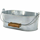 Galvanised Steel Oval Table Caddy 28x15.5x10cm